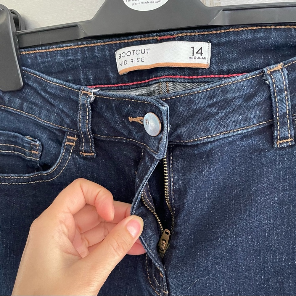 NEXT Bootcut Mid Rise Jeans Size 14 Regular - Picture 3 of 7